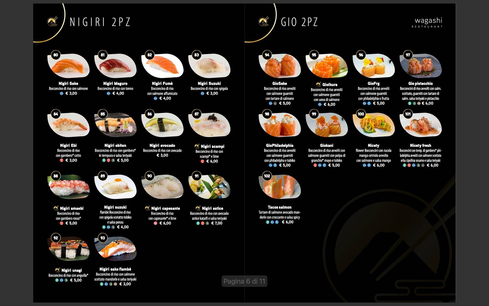 Menu di Wagashi 