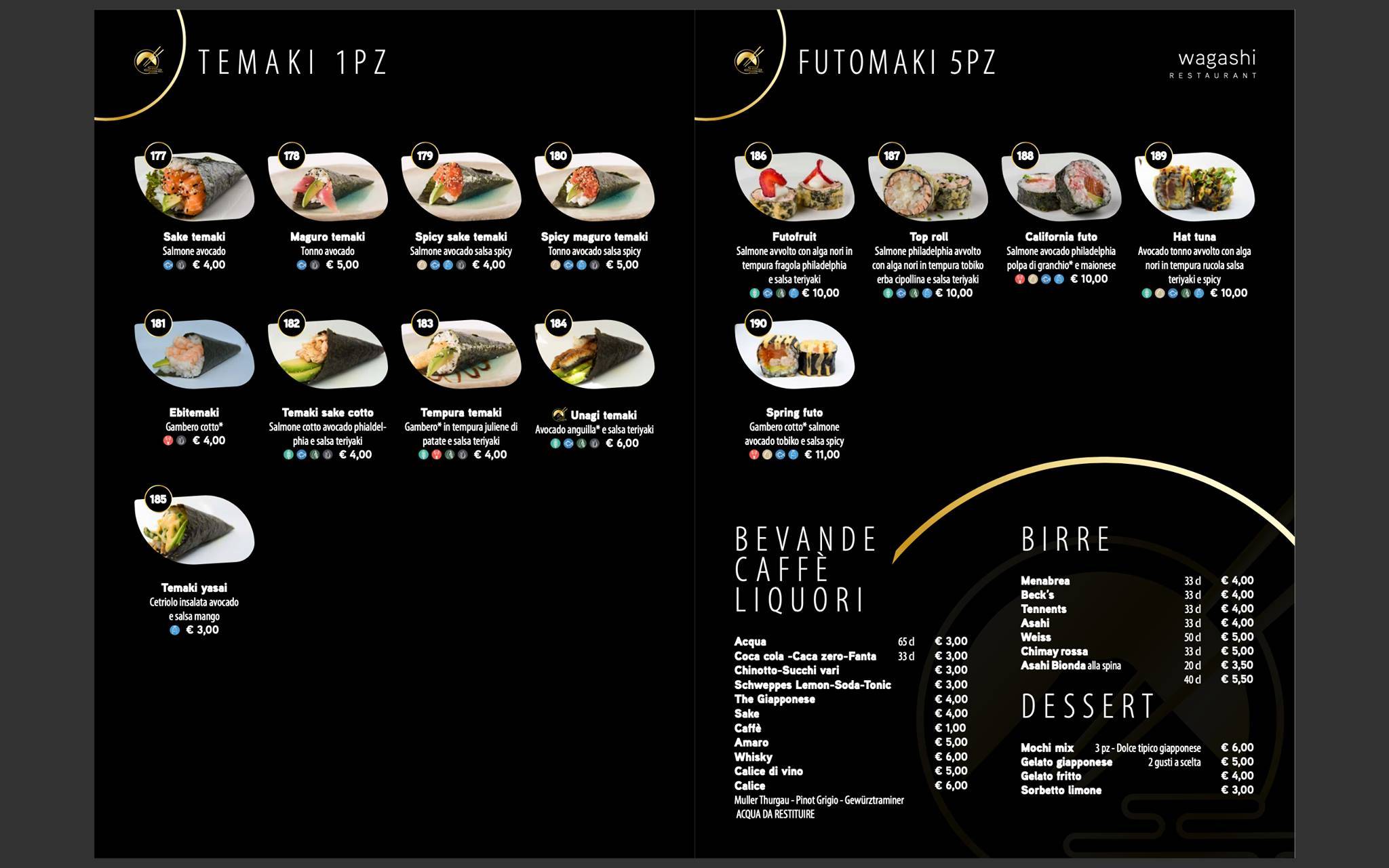 Menu di Wagashi 