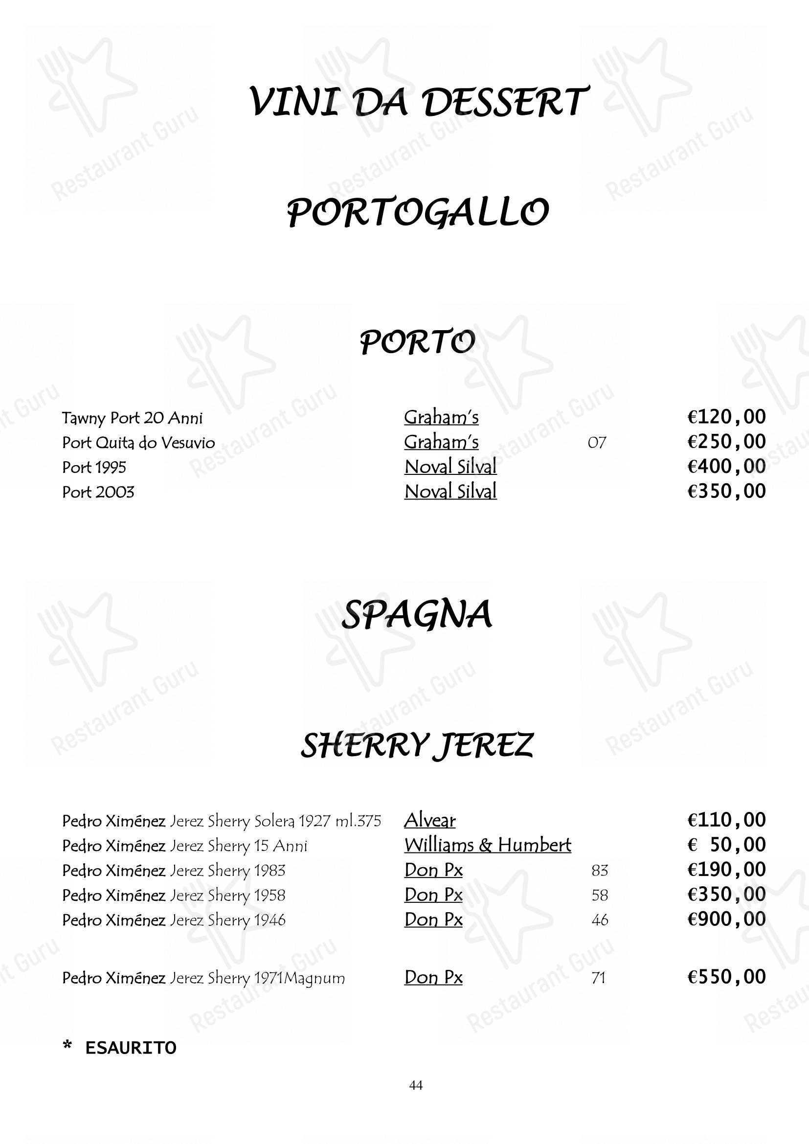 菜单 per Ristorante da Miro in Viareggio