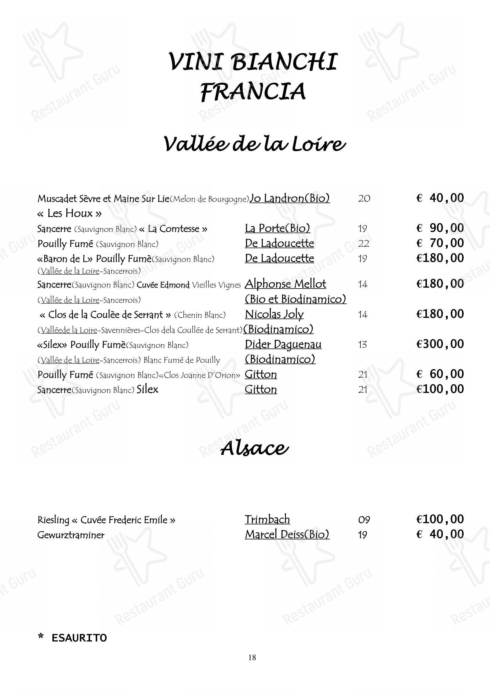 菜单 per Ristorante da Miro in Viareggio