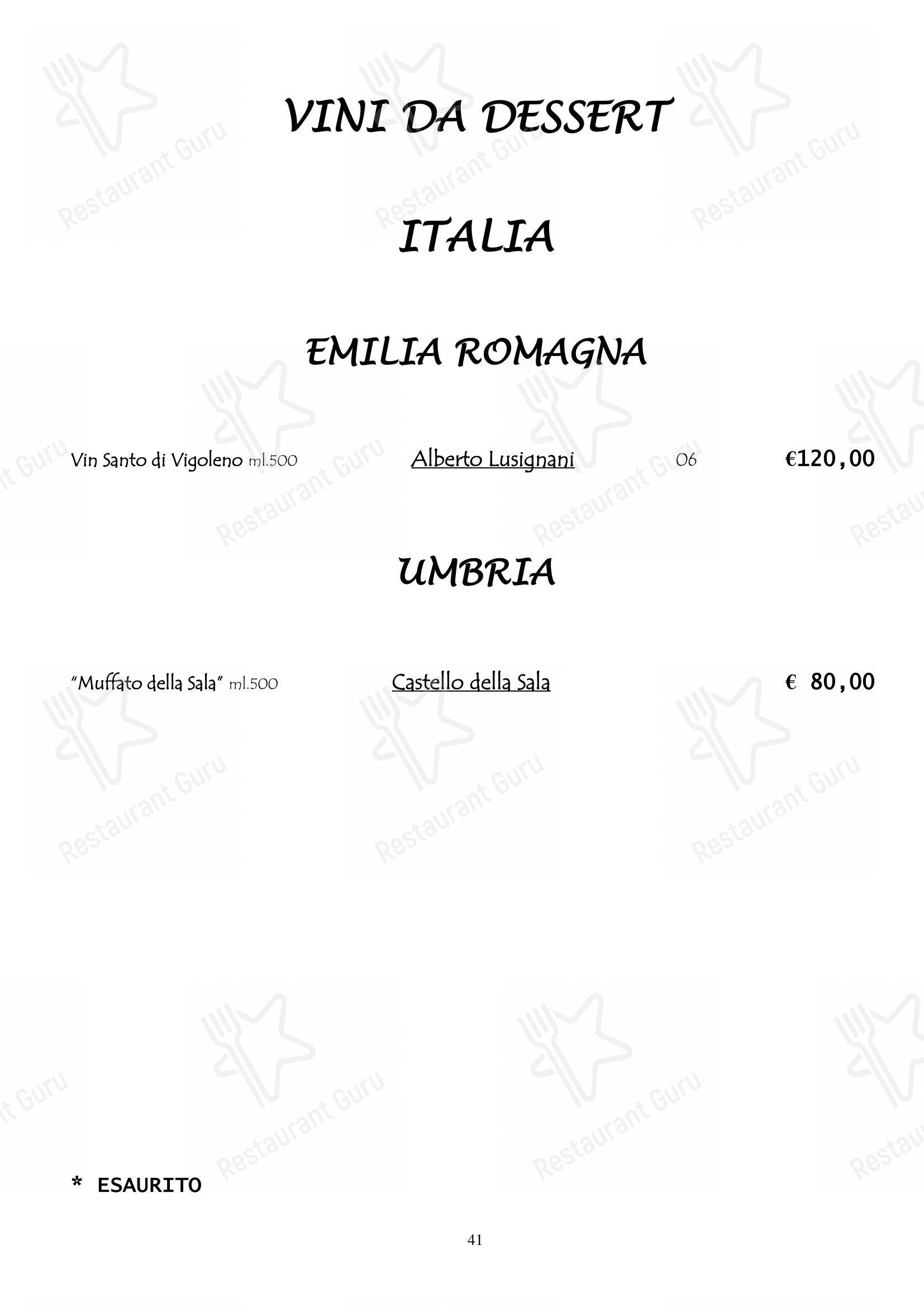 Menu di Ristorante da Miro - 菜单