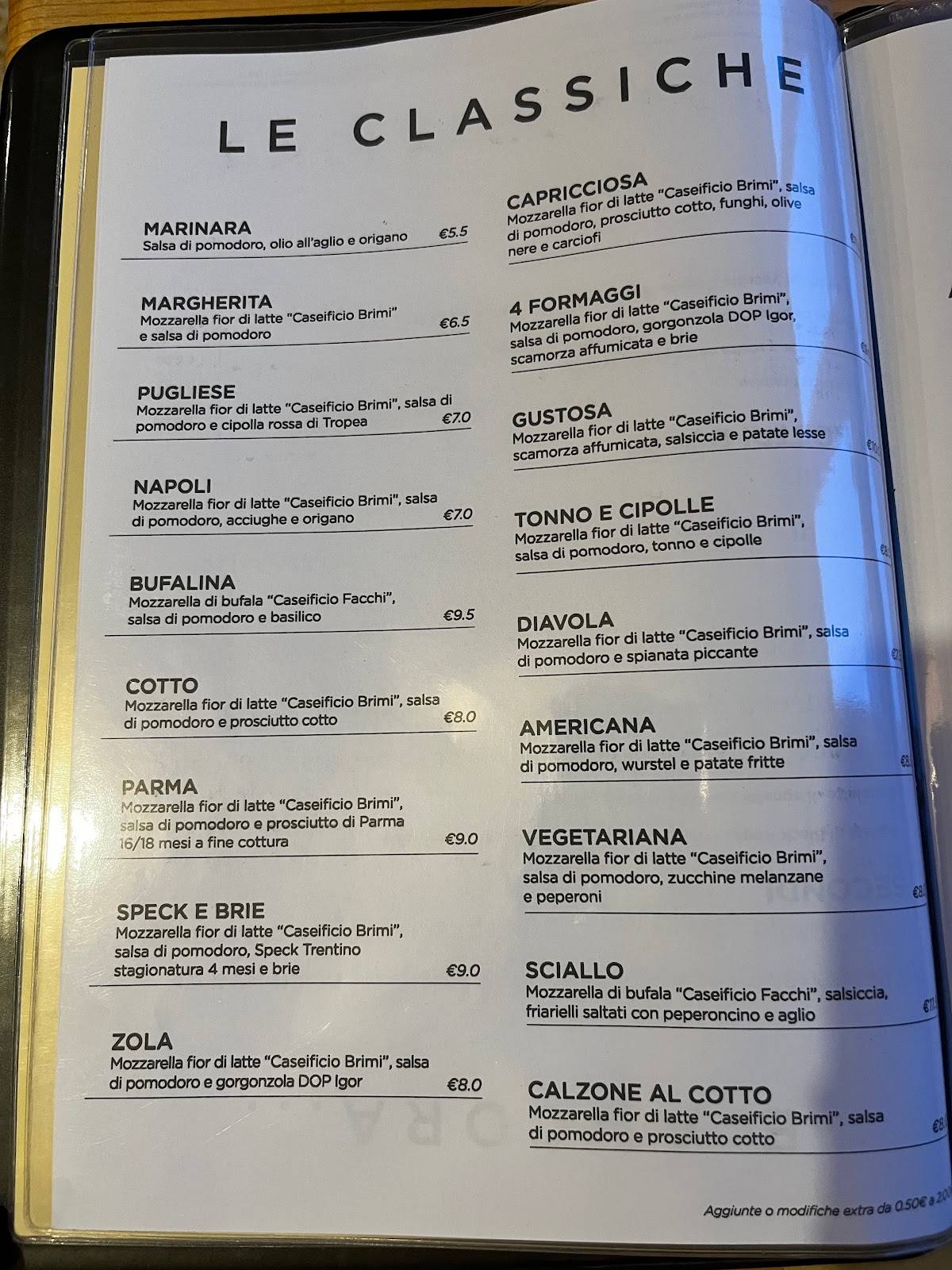 Menu di Ristorante Vecchio Circolo 