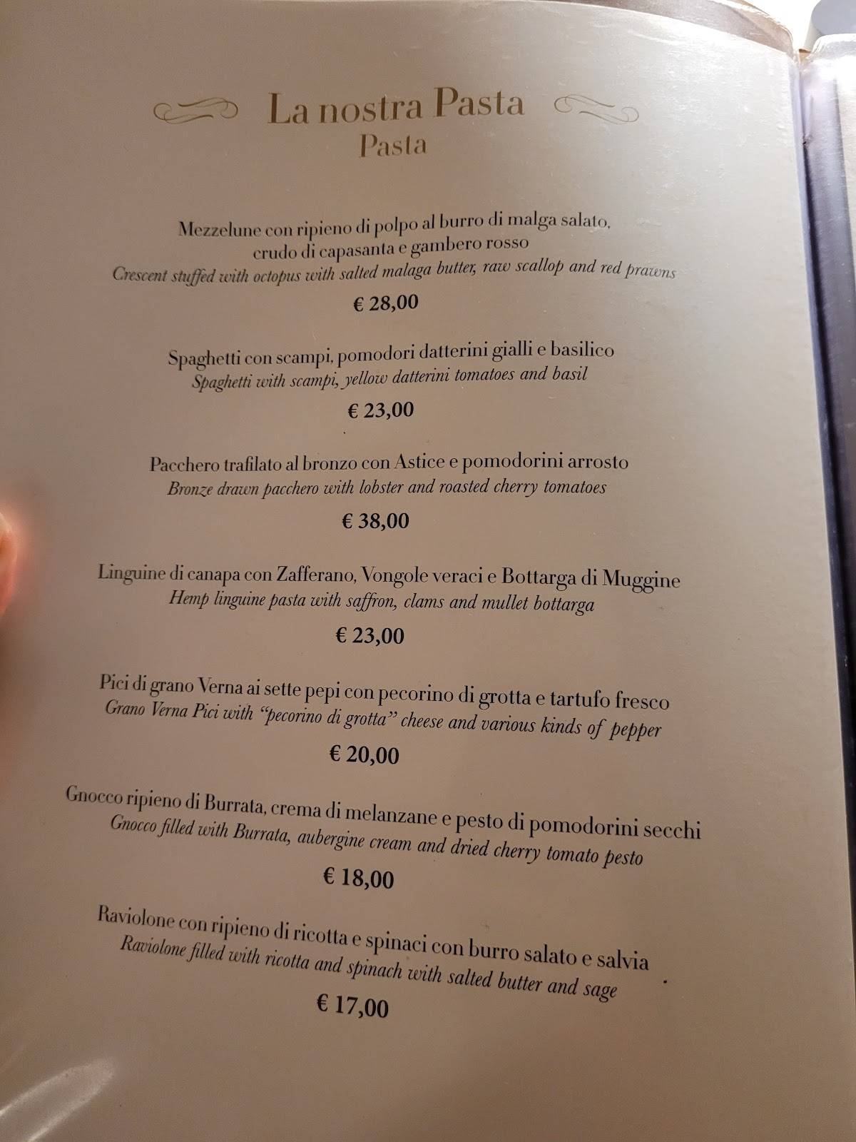 Menu di Ristorante VescoVile 