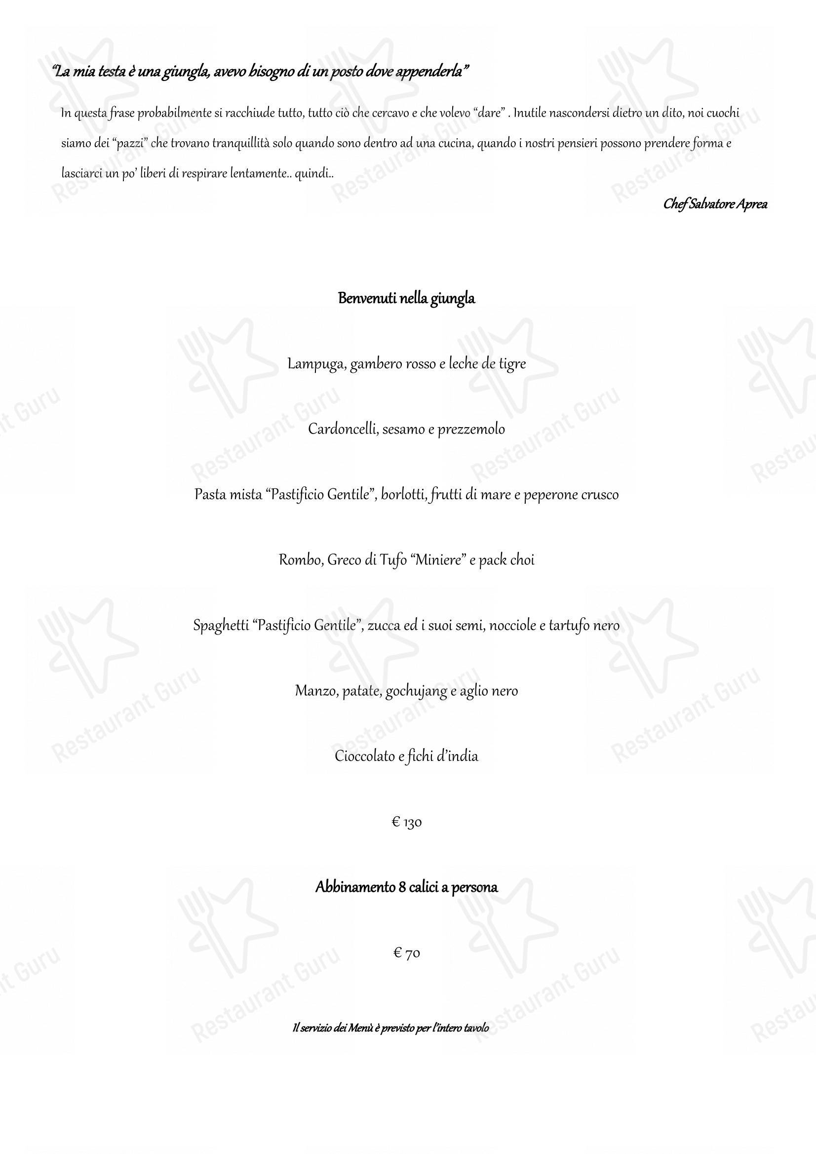 Menu per da tonino pizzeria