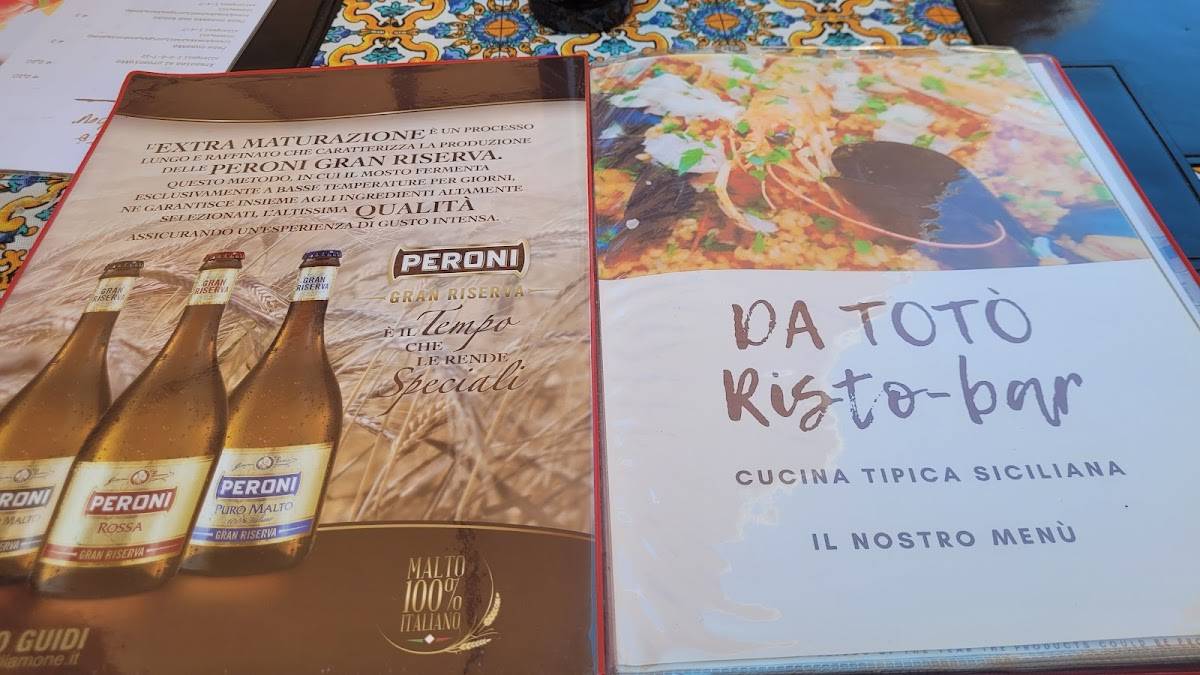 Menu di Ristorante da Totò 