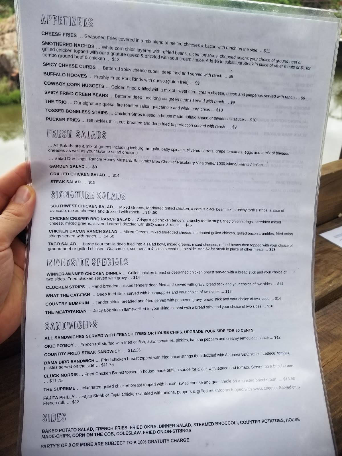Menu At Riverside Cafe Medicine Park menu-at-riverside-cafe-medicine-park