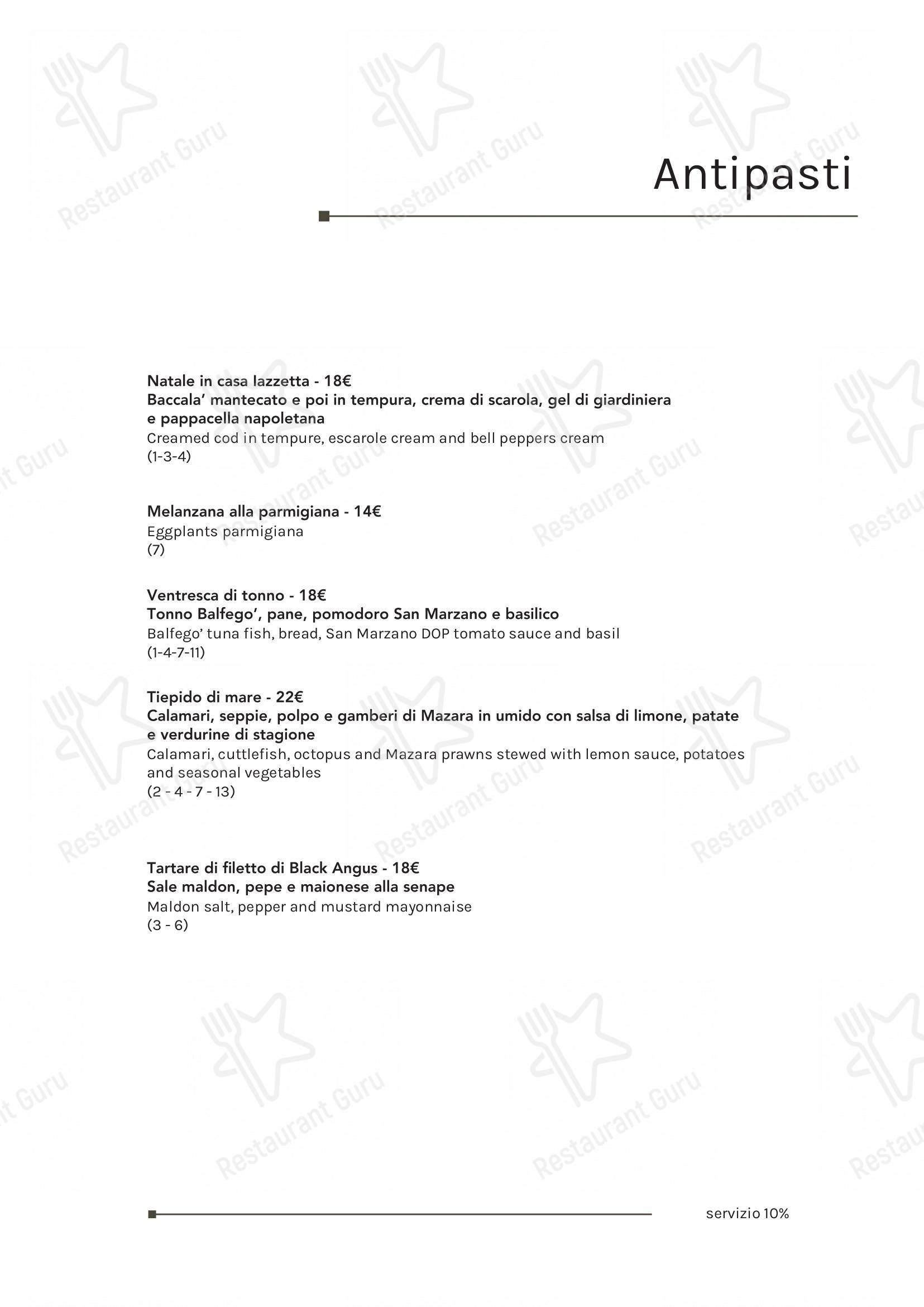 Ro Cafè, Bistrot & Patisserie in Nola - 菜单