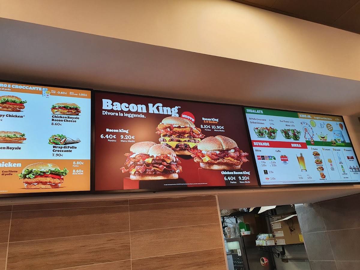 Menu de Burger King Risorgimento