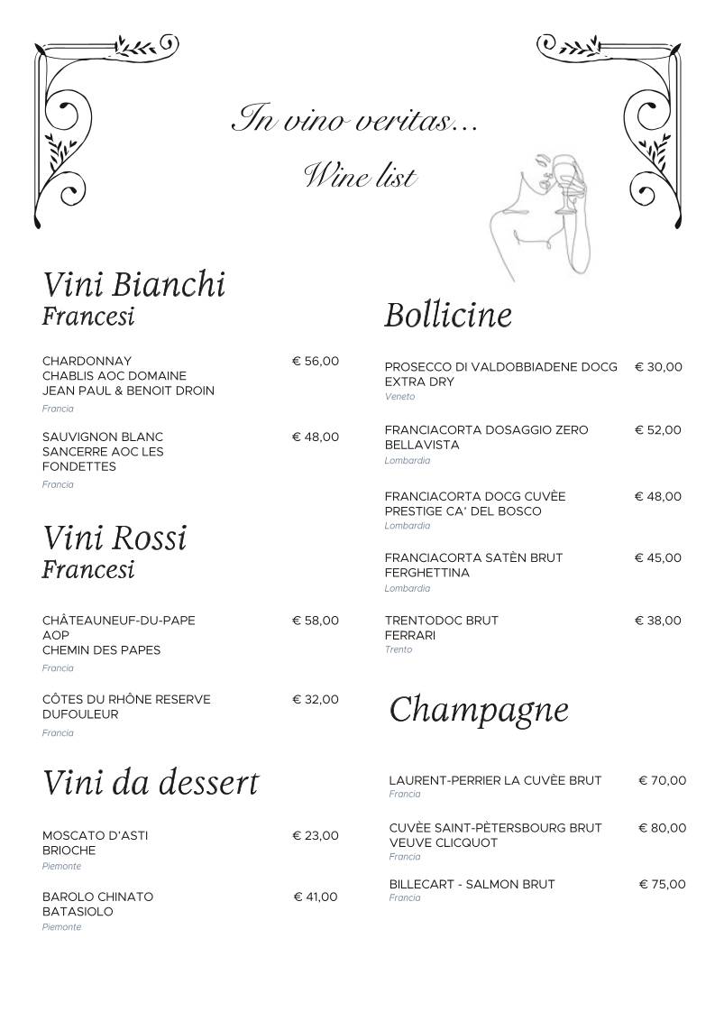 Menu di Guenda 