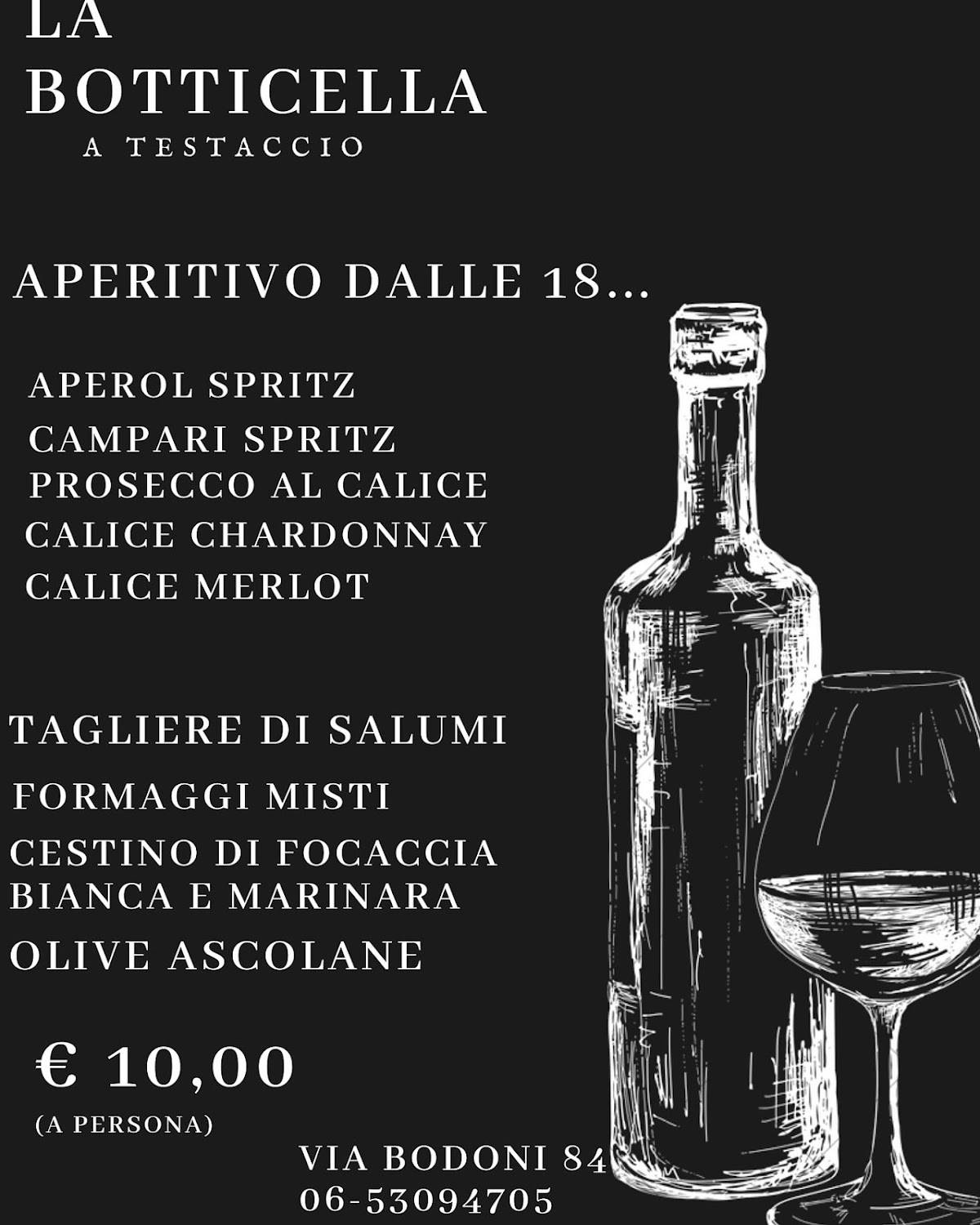 Menu di Trattoria Romana La Botticella a Testaccio 