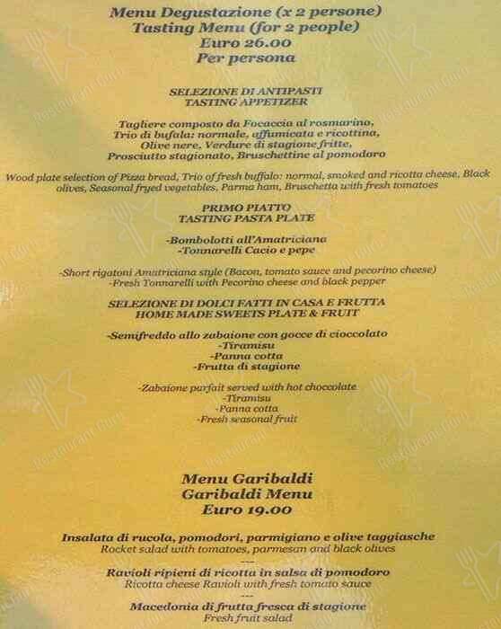 Menu di Restaurant Marco 