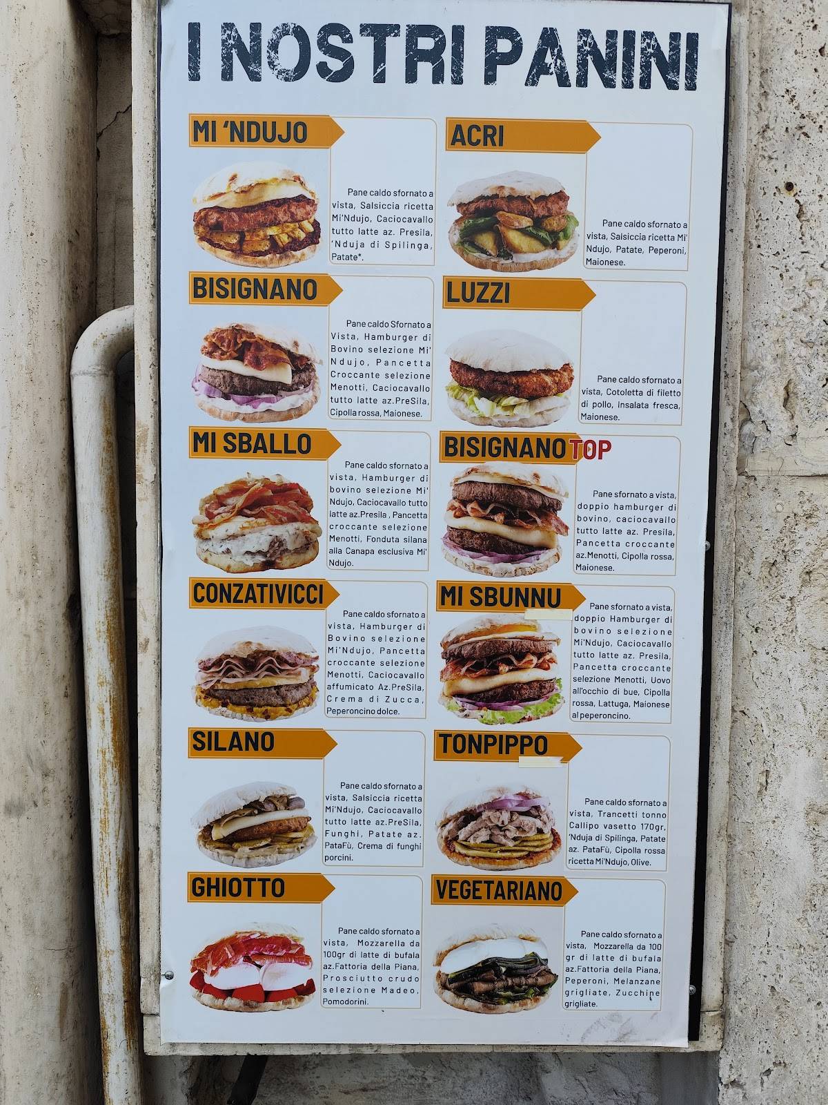 Menu di Mi'Ndujo 