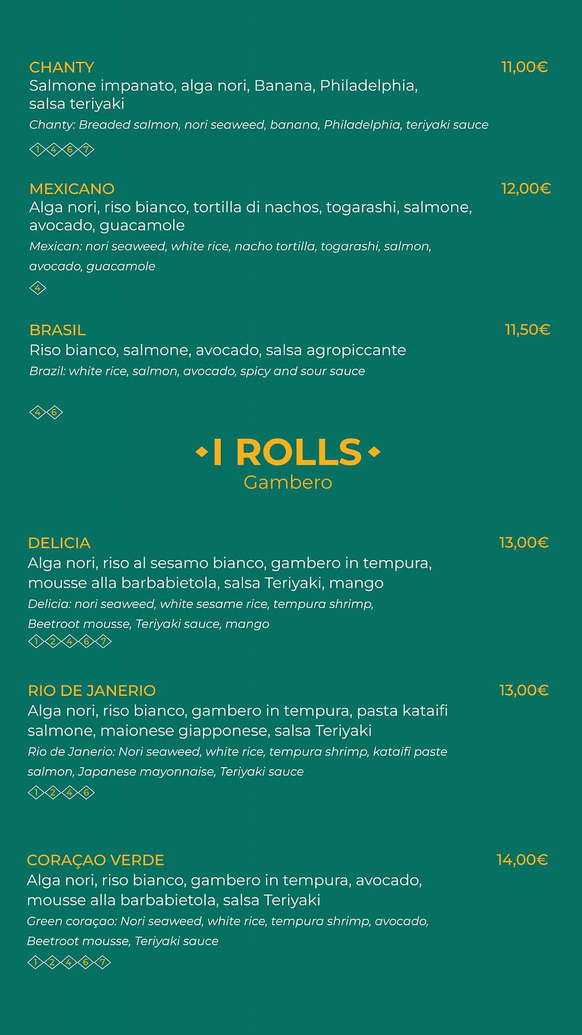 Menu di Raquel Experience 