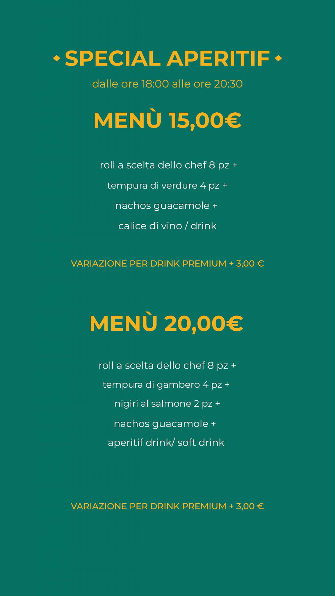 Menu di Raquel Experience 