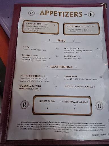 Menu di Rosso Ristorante 