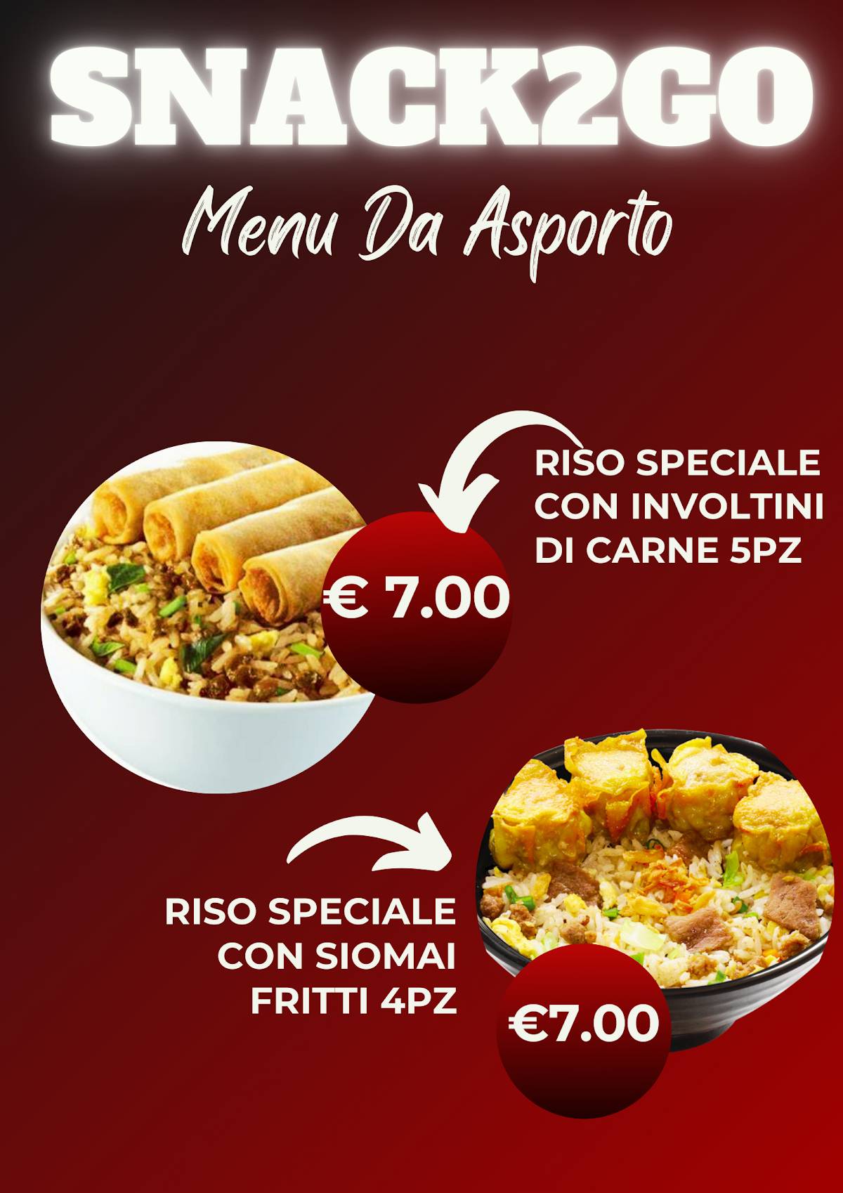 Menu di Snack2Go 