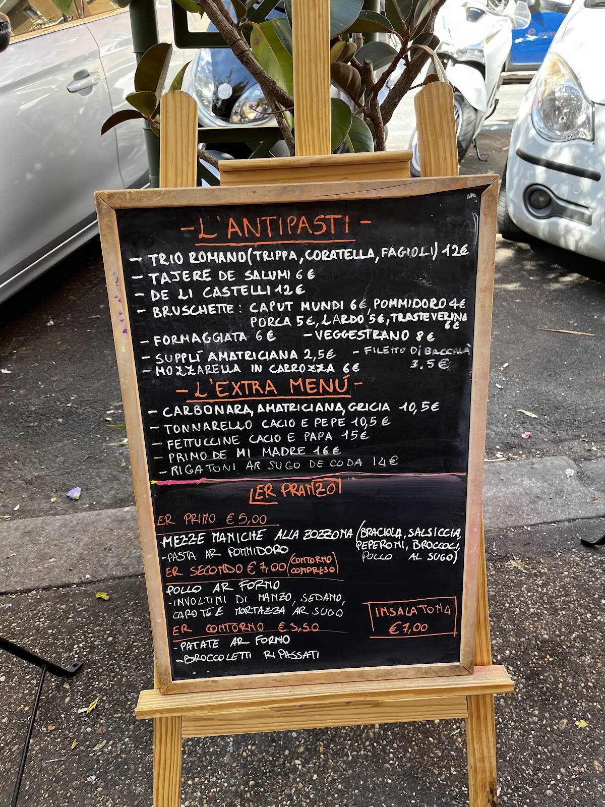 Menu di Taverna del Fuorisede 