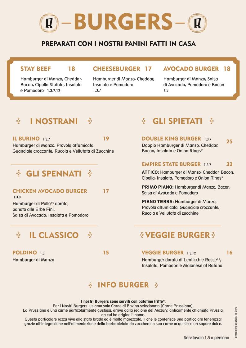 Menu di Rosso Ristorante 