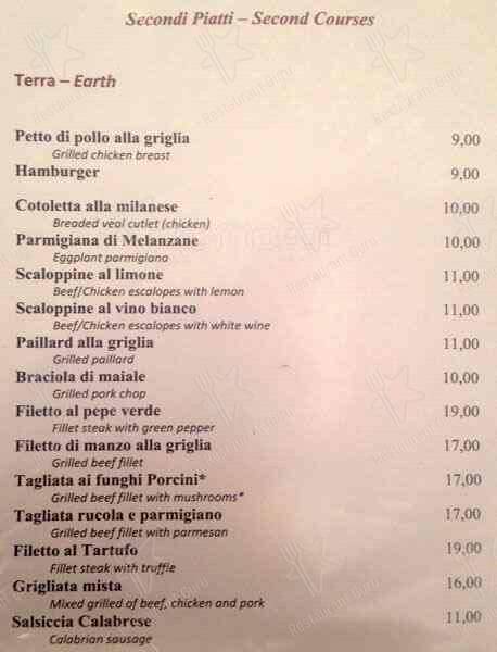 Menu di Rosso Tiziano 