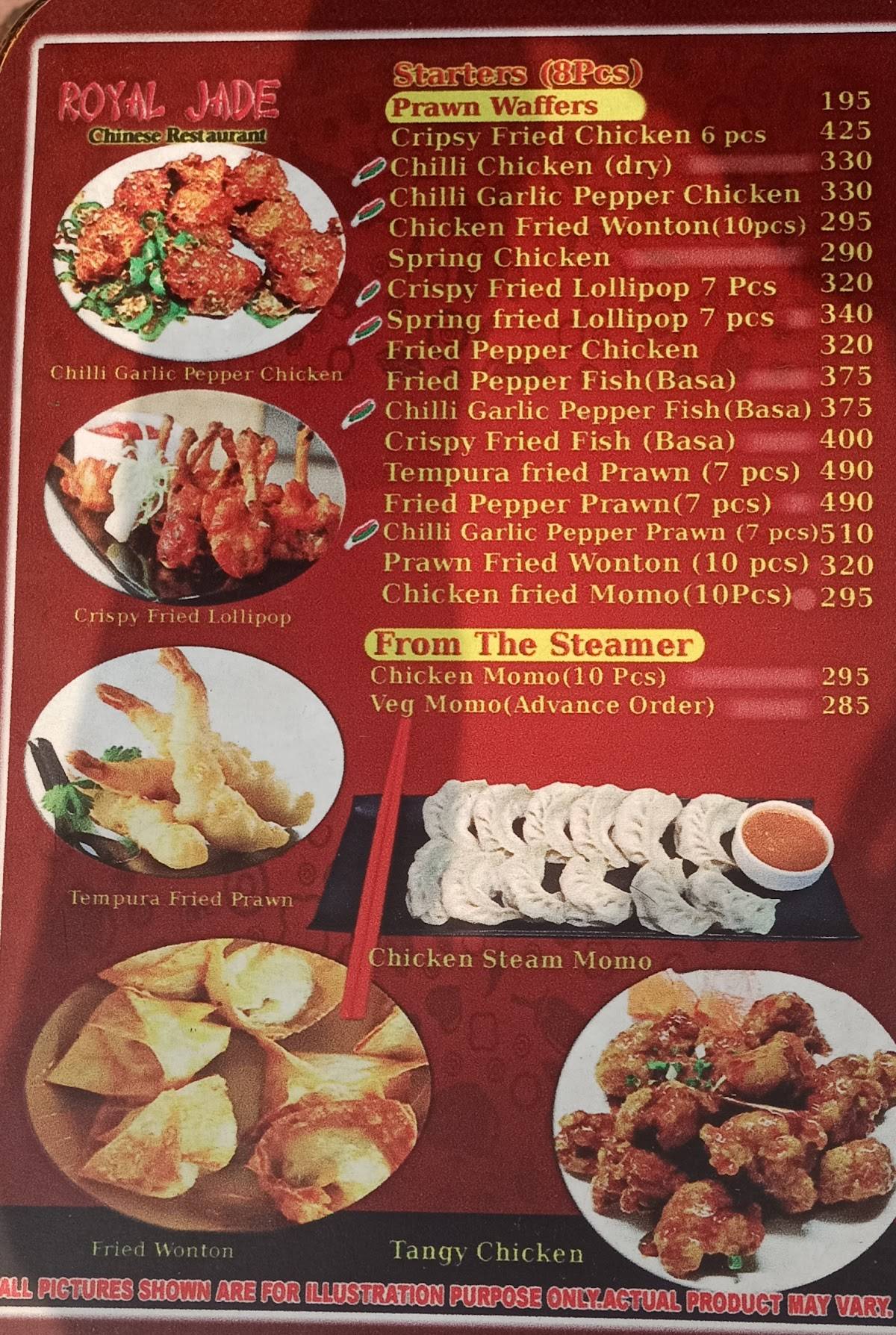Royal Jade Chinese Restaurant menu