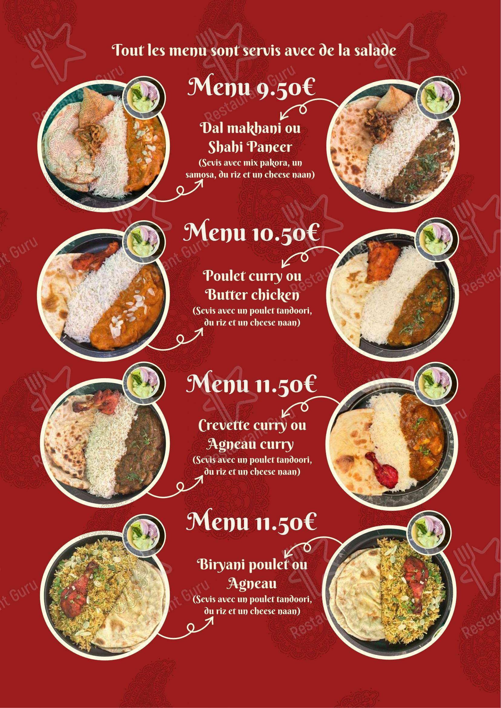 Menu pour Ruby Restaurant restaurant
