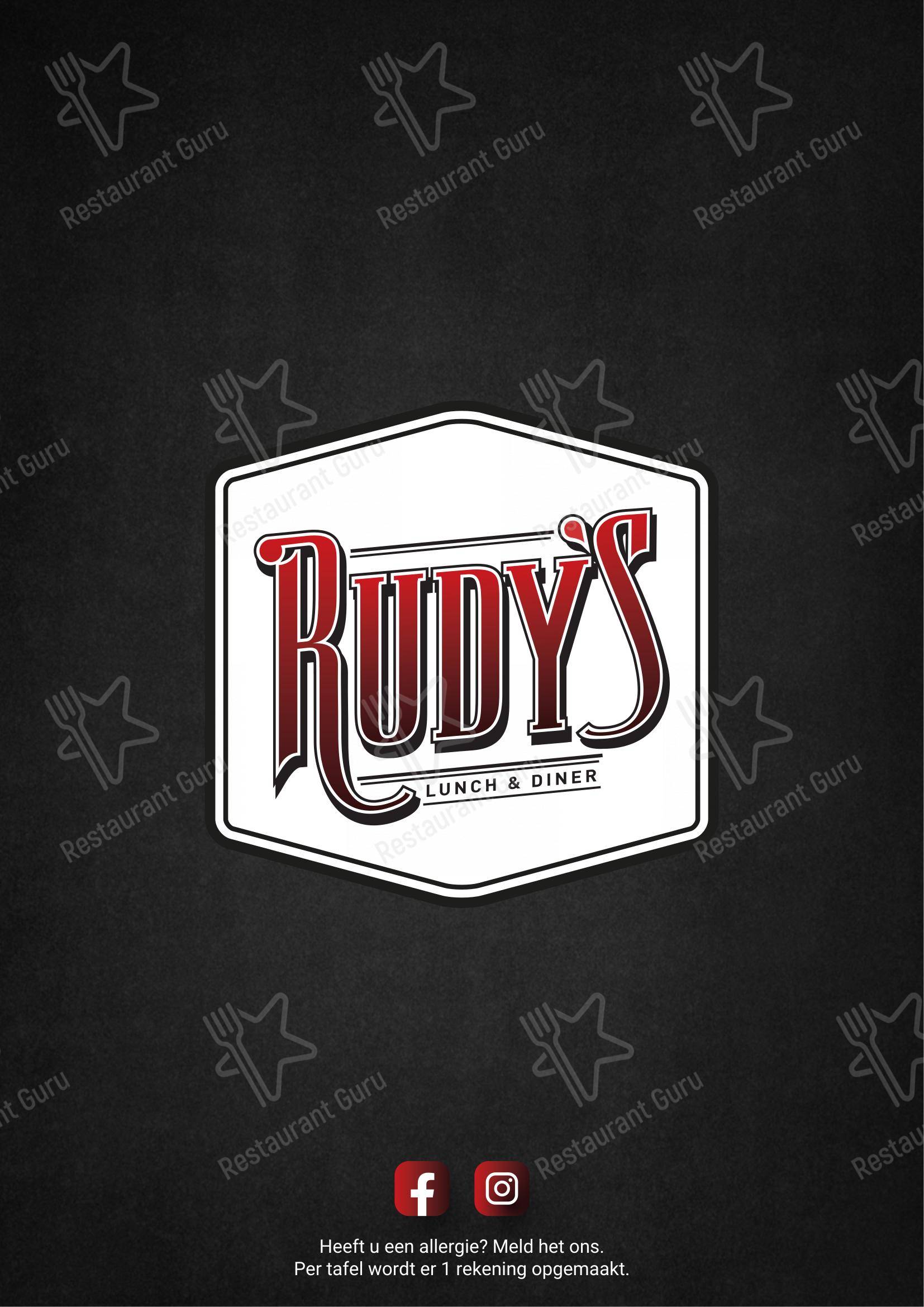 Menu pour Rudy's - Menu