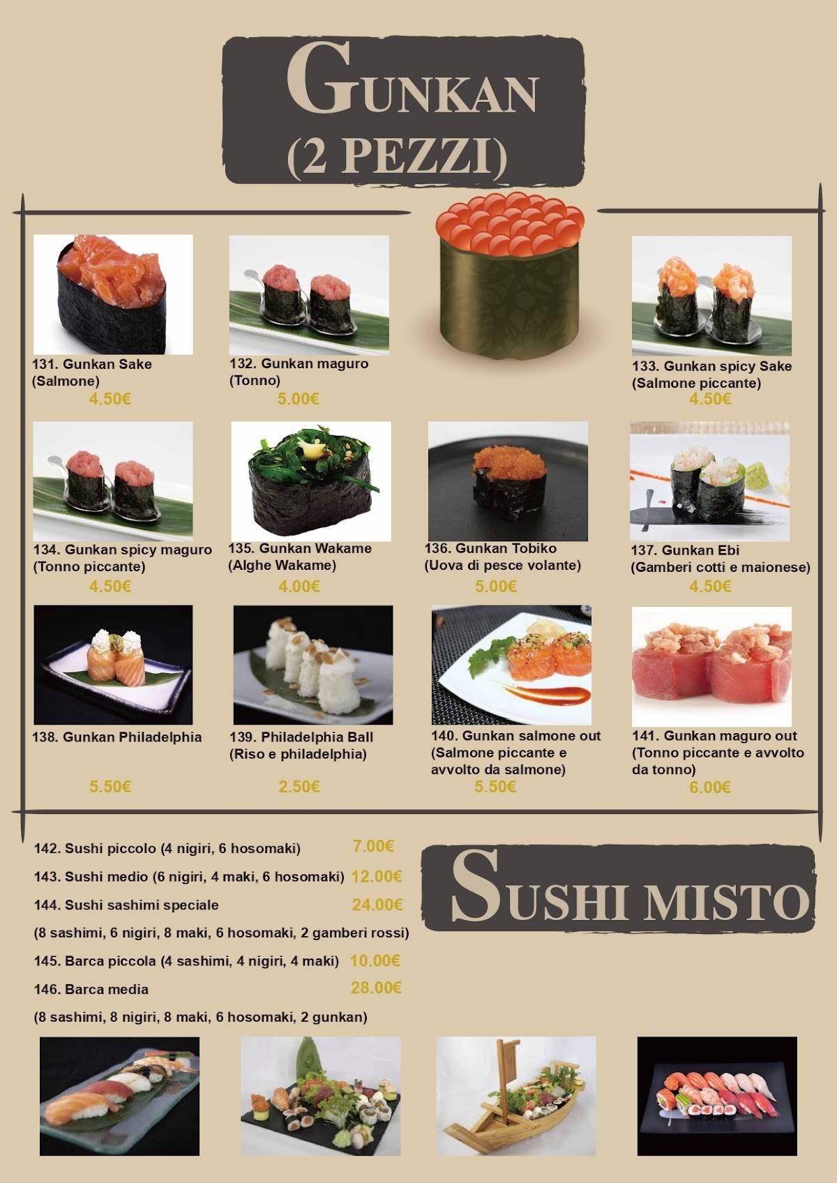 Menu di Rui Sushi 