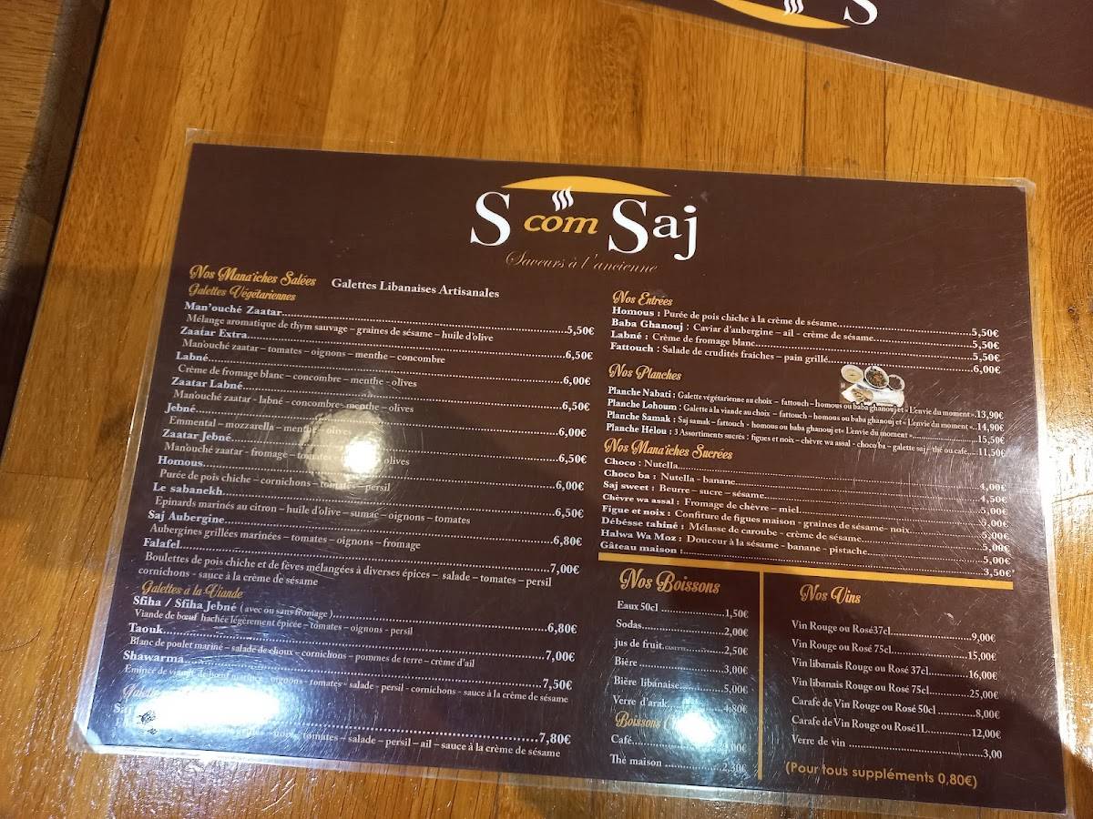 Menu de S Com Saj