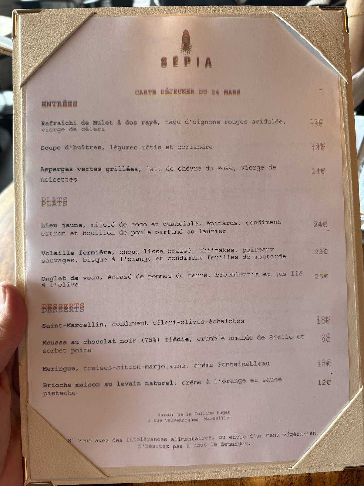 Menu de SEPIA