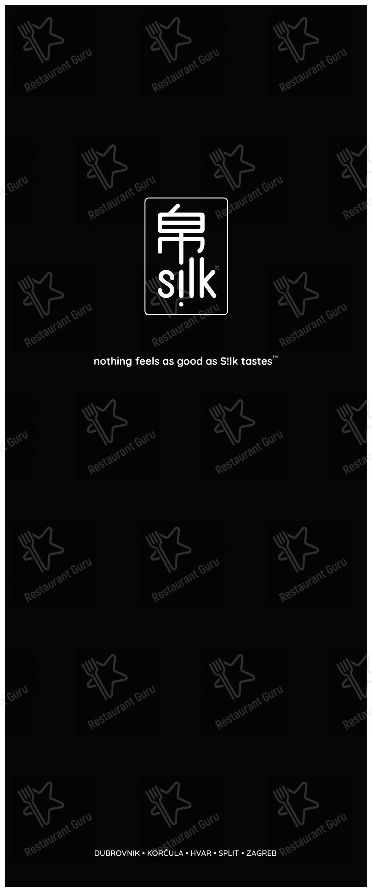 SILK - Pan-Asian Fusion and Izakaya, Split in Spalato - Menu bar