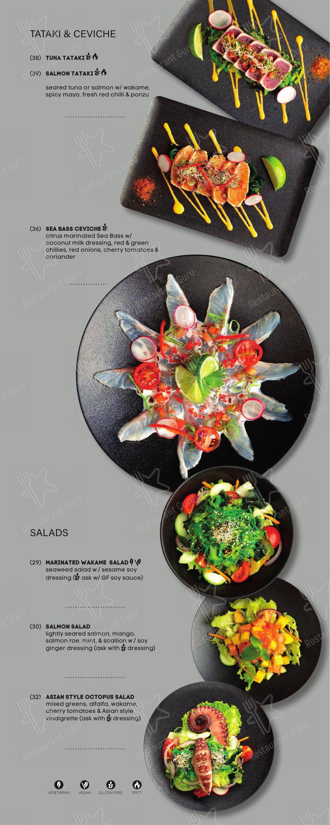 Menu di SILK - Pan-Asian Fusion and Izakaya, Split - Menu