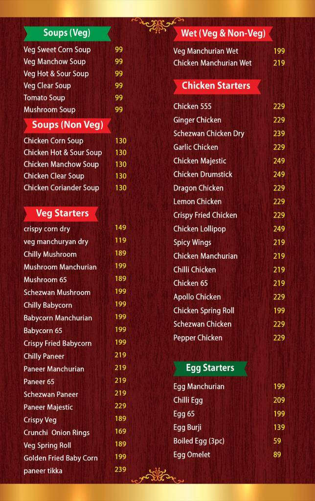 SP Nellore Cuisine menu