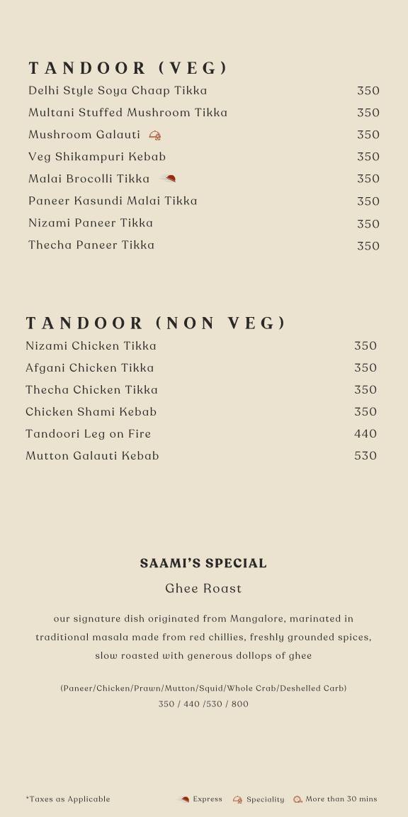 Saami Kitchen & Brewery menu