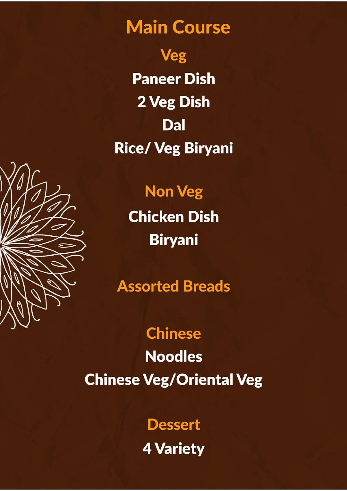 Saffron Kitchen Restaurant - Best Buffet Restaurant In Gomti Nagar Lucknow menu