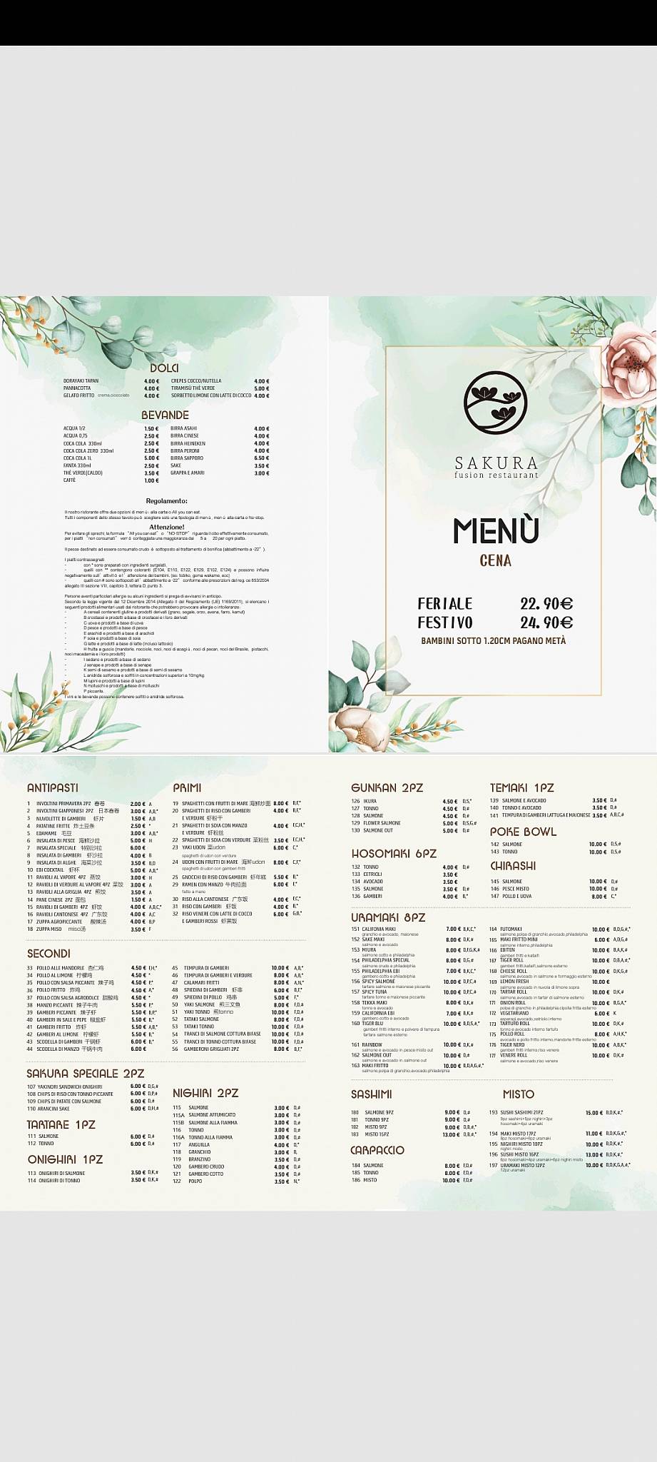 Menu di Sakura 
