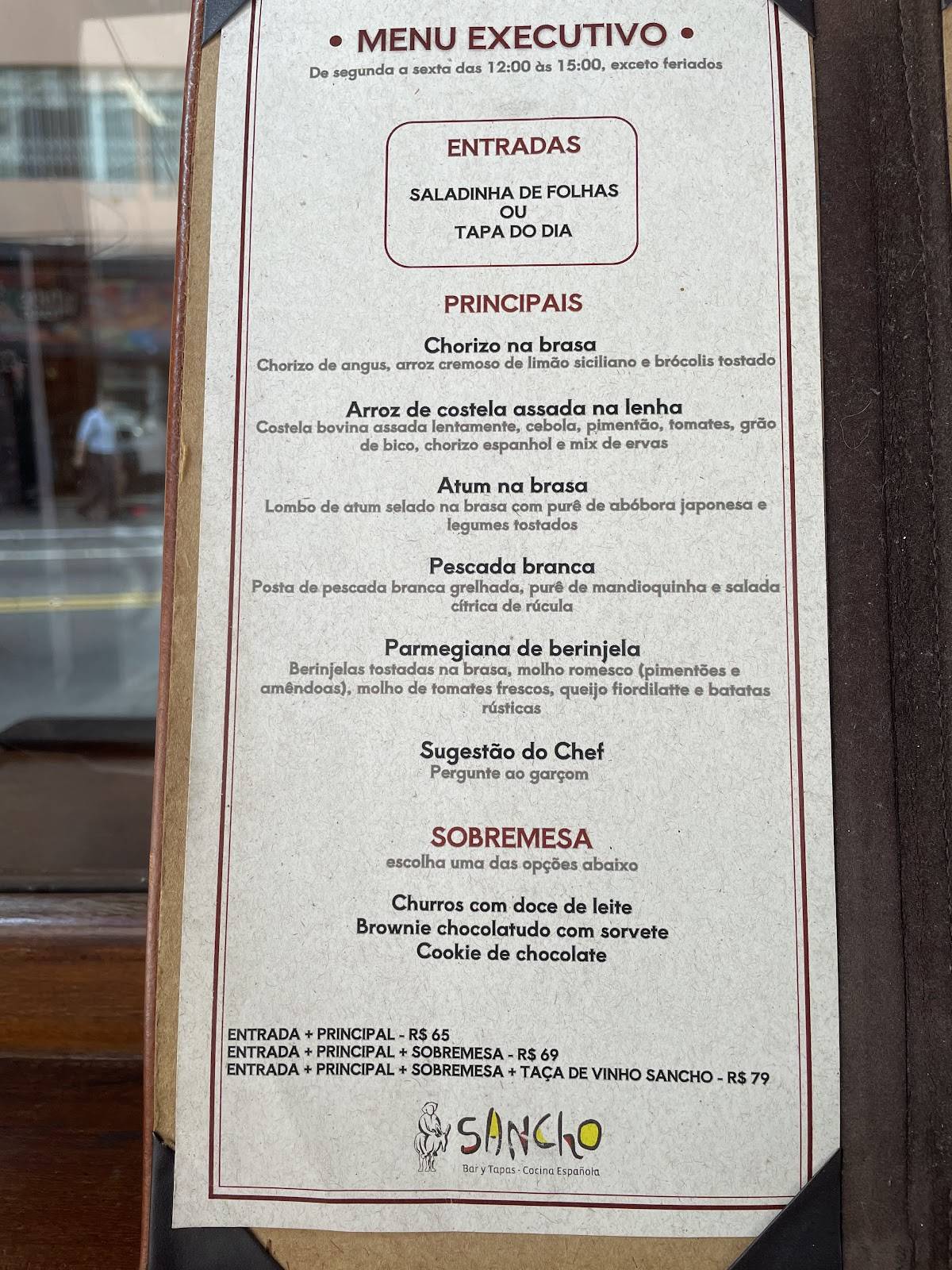 Sancho Bar Y Tapas cardápio