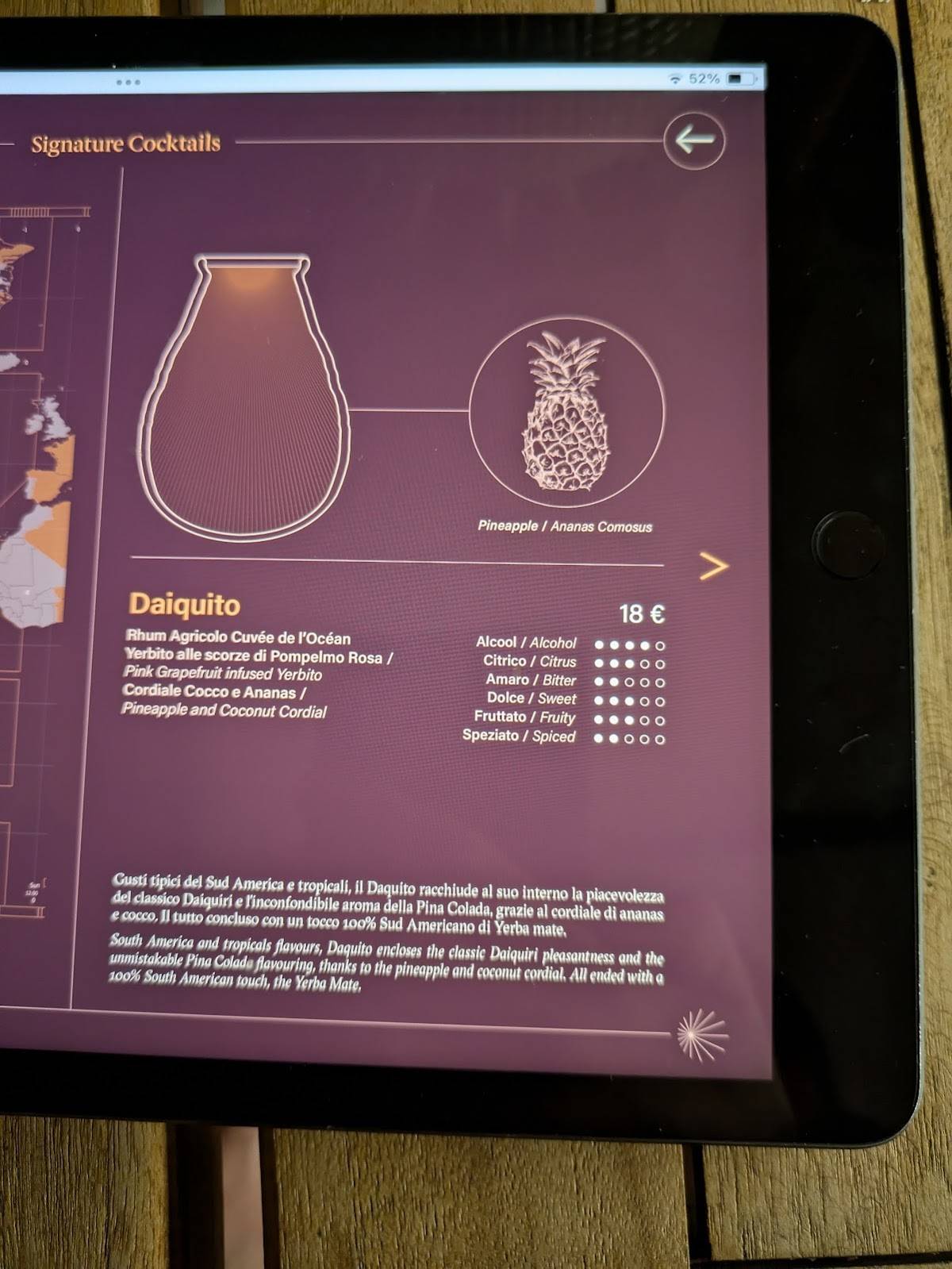 Menu di Santa Cocktail Club - Roma 