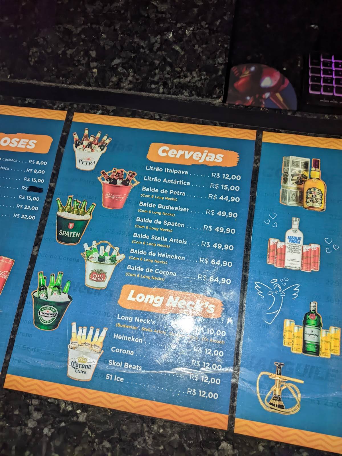 Santo Grau Lounge Bar cardápio