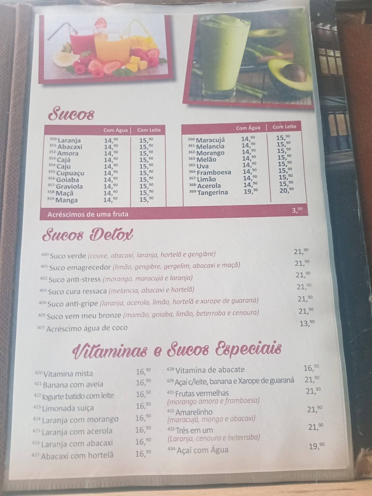 CAIRES Bar e Restaurante de Pinheiros cardápio