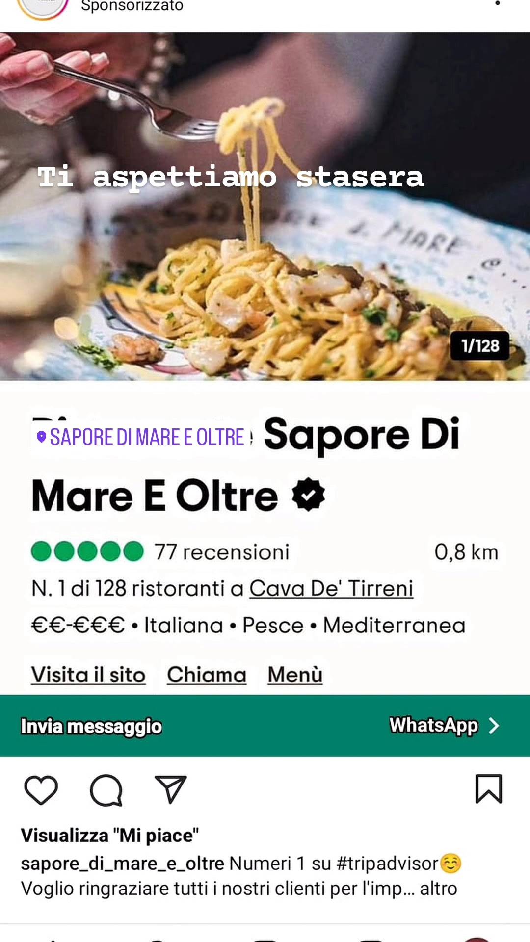 Menu di Sapore di Mare e Oltre 