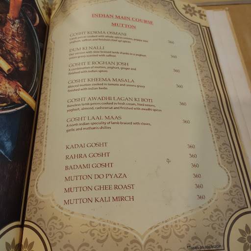 Sarvi Food Court menu