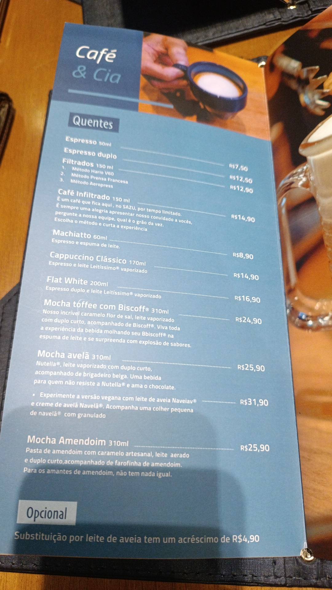Sazu Café cardápio