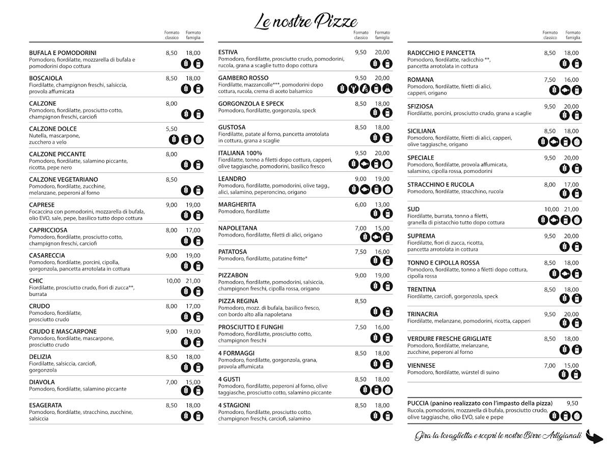 Menu di Pizza Bon Di Giarraffa Francesco Paolo 