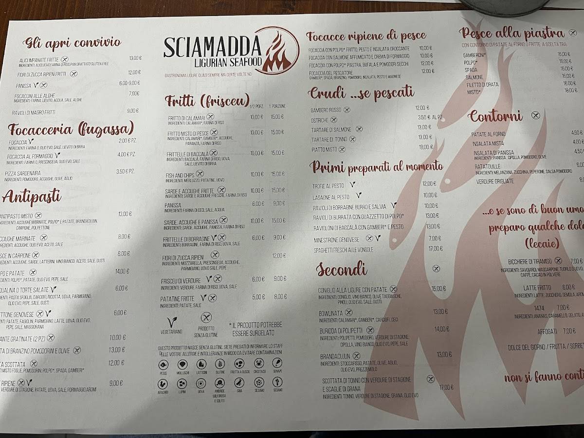 Menu di A6 Sciamadda 