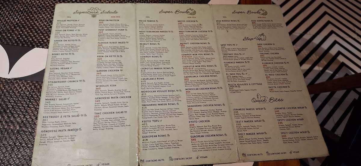 Seeds Lifestyle - Café & Restaurant menu