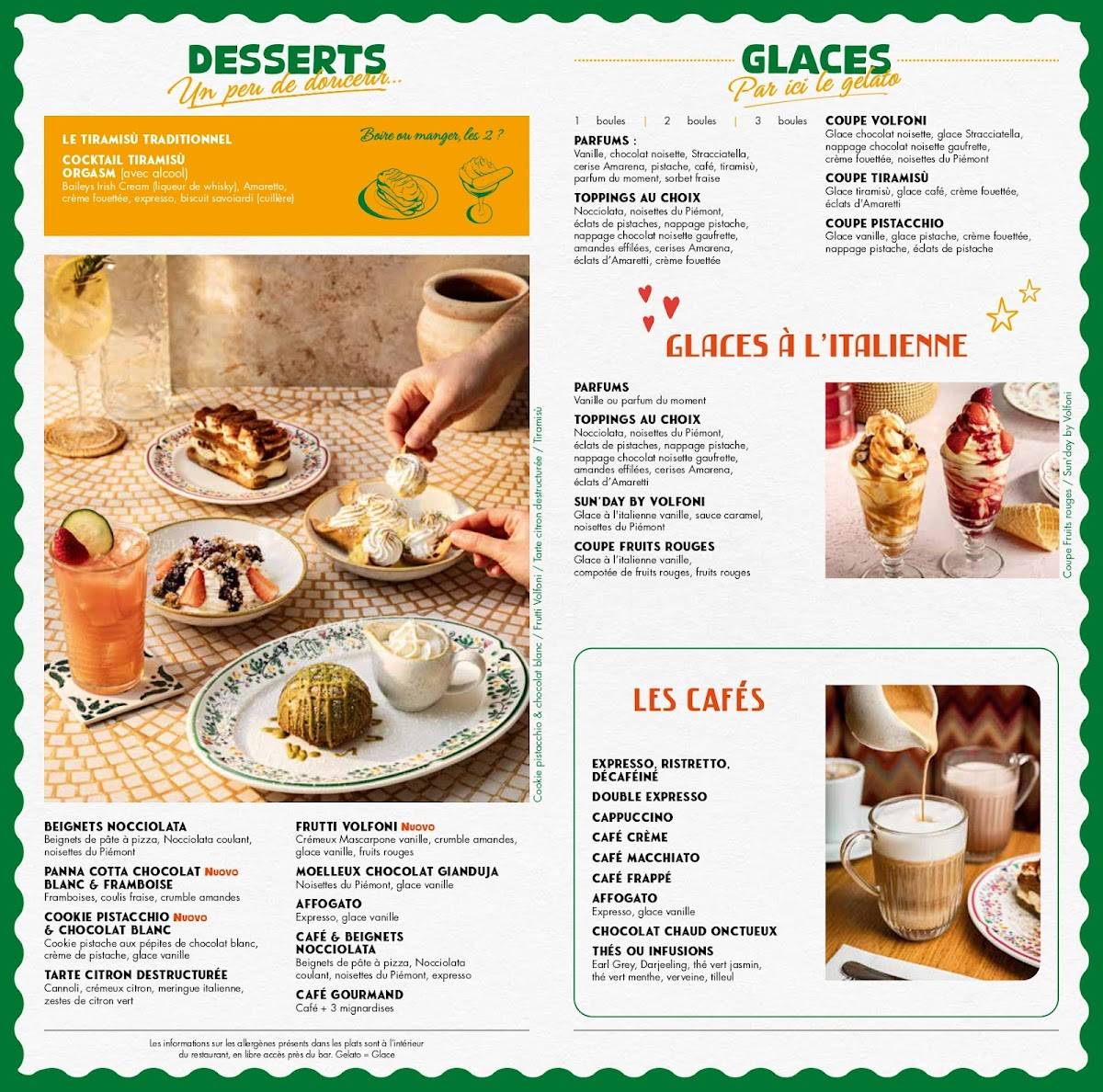 Menu de Volfoni Servon