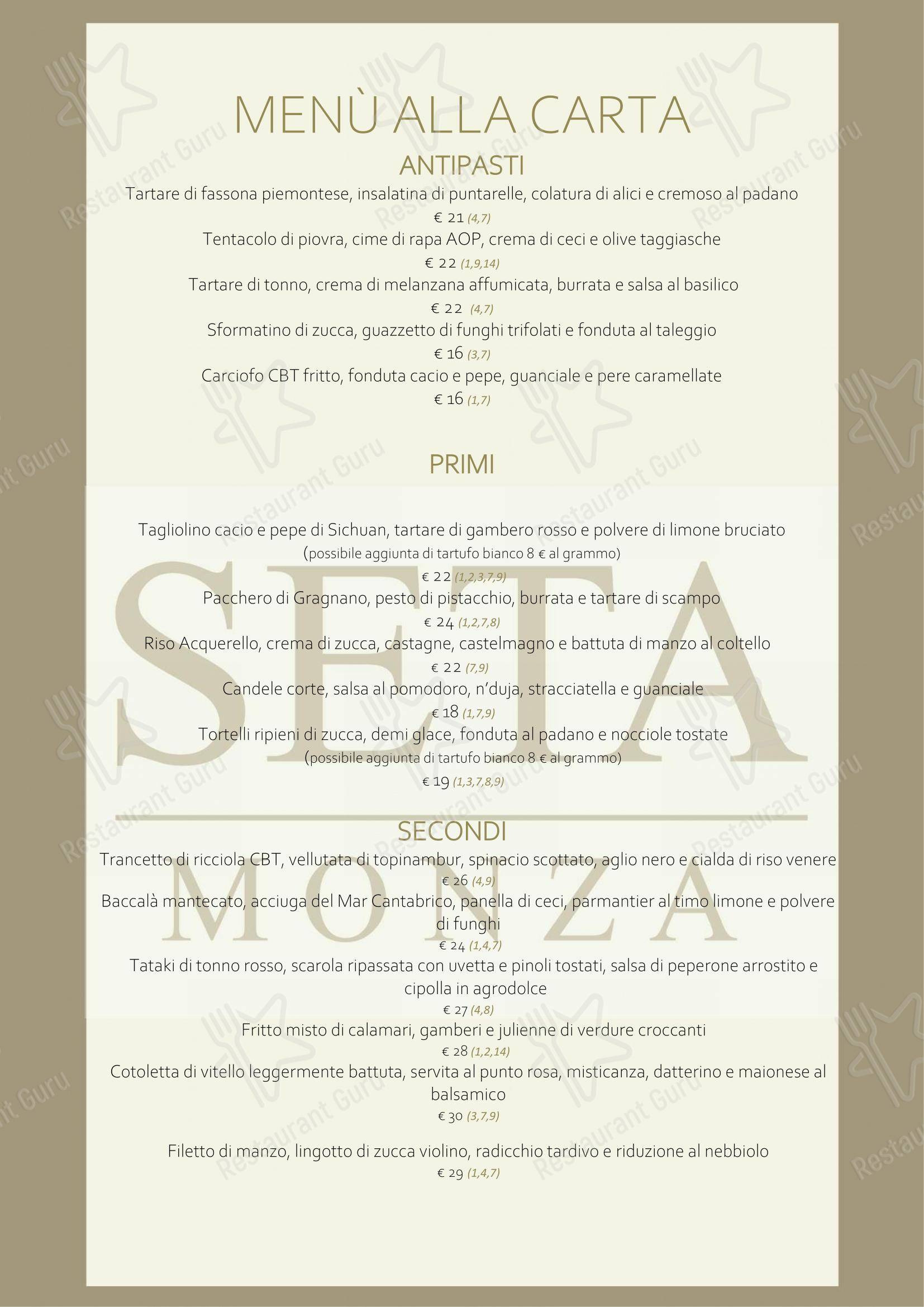 Menu di Seta - Menu
