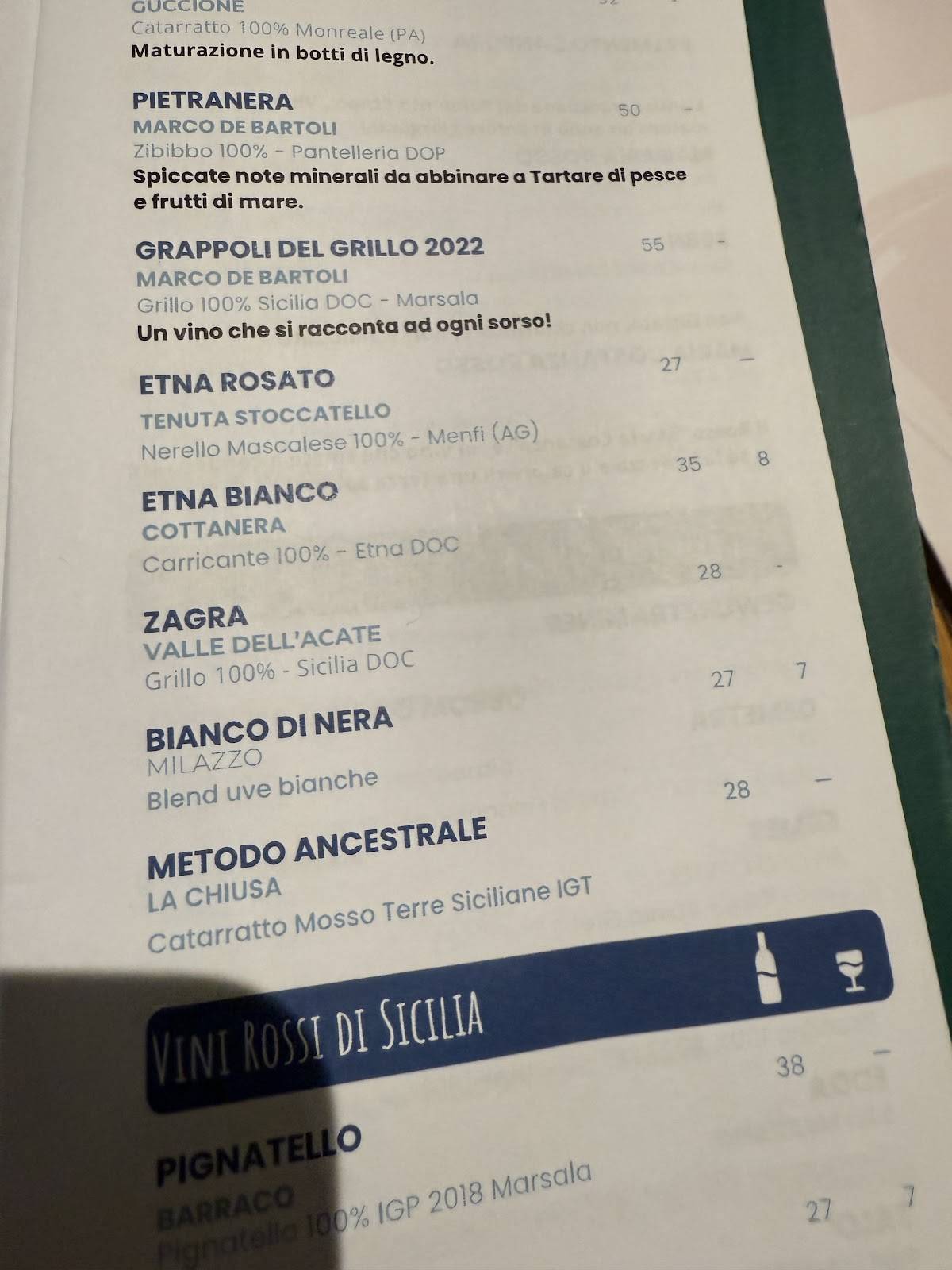Menu di Sikulo - Umori & Sapori 