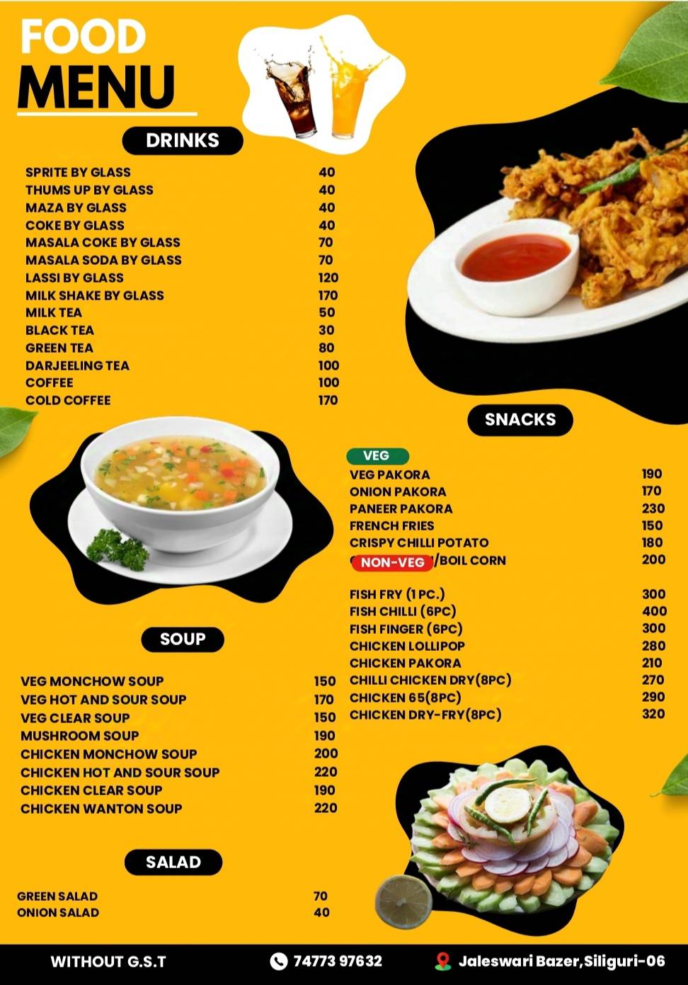 BAGHA Restaurant menu
