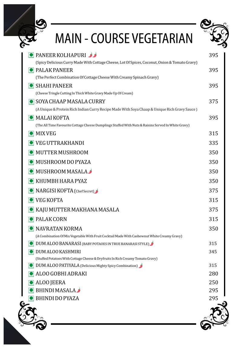 Silver Spoon Restaurant menu